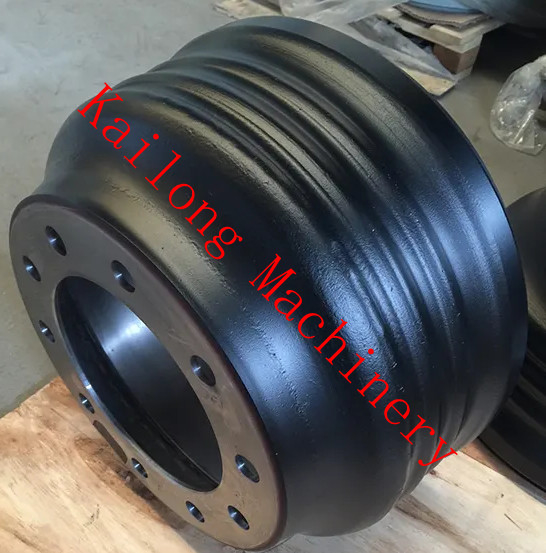 TS16949 تریلر کامیون درام ترمز قطعات یدکی خودرو چدن مشکی 1